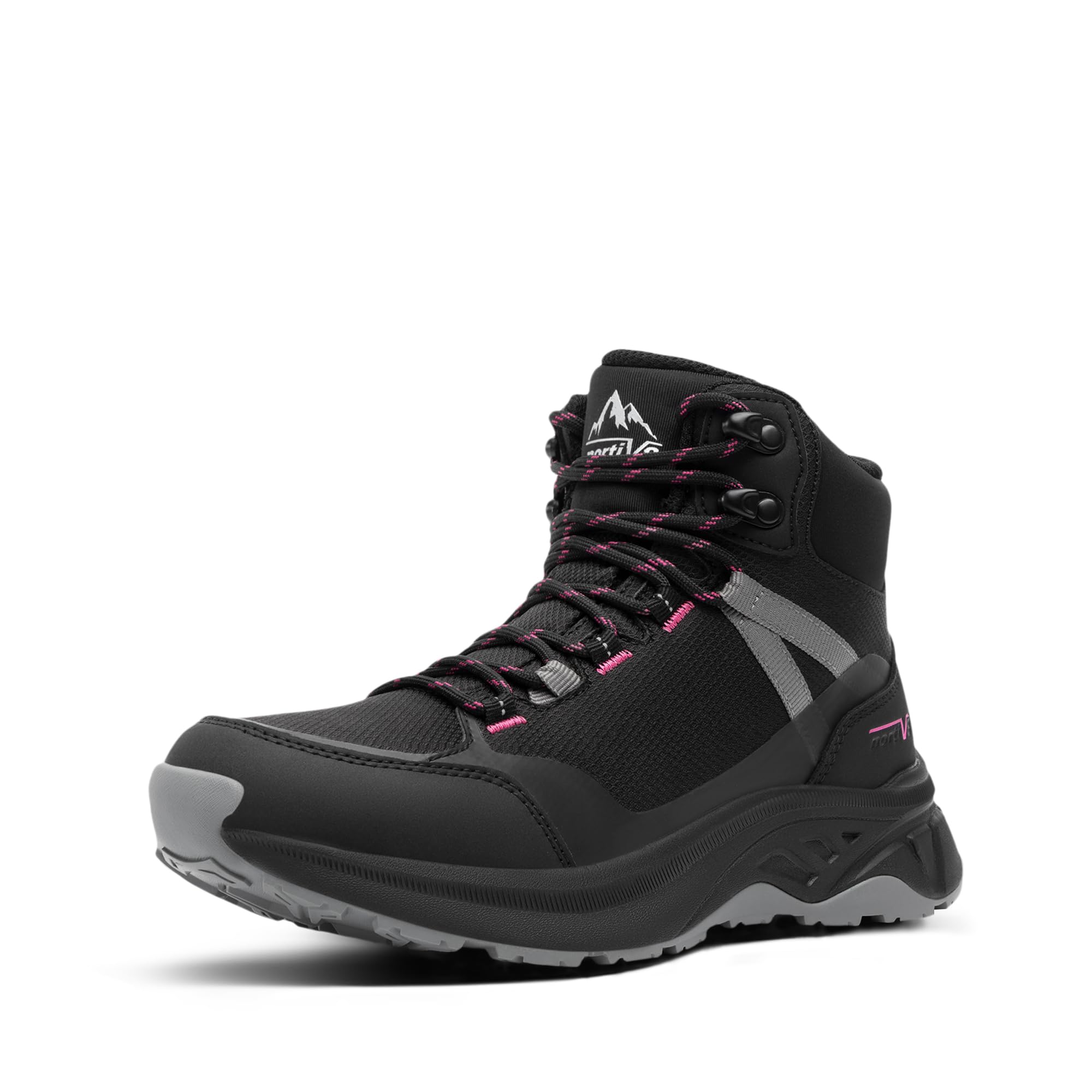 NORTIV 8 Womens Hiking Boots Waterproof Lightweight Outdoor Trekking Comfortable Non-Slip Backpacking Camping Ankle Boot Hollow