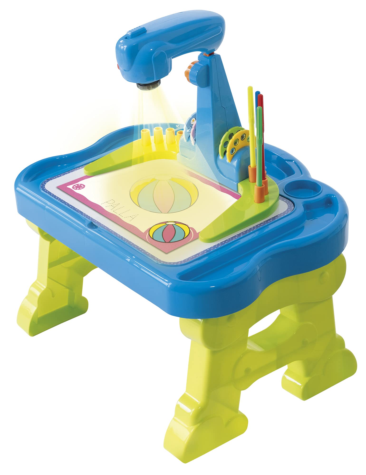 Liscianigiochi- Carotina Banchetto Proiettore LED Scuola di Scrittura, Multicolore, 88614, a partire da 3 anni