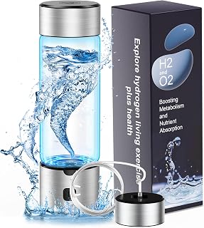 Hydrogen Water Bottle, 2025 SPE/PEM Technology 3Min to 2200PPB Hydrogen Water Bottle Generator, 460ml Portable Hydrogen Water Bottles for Home, Office, Travel and Fitness Drinking