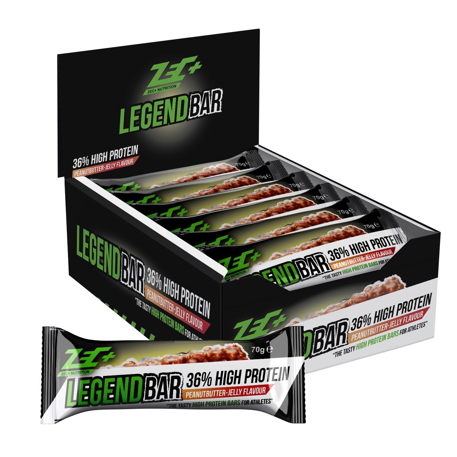 Zec+ Nutrition Legend Bar Peanutbutter Jelly - 12er Box - Proteinriegel