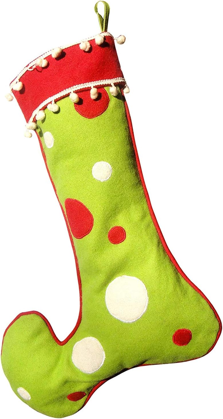 Miyanbazaz Textiles Christmas Tree Skirt 48 Inch Xmas Decoration and Stocking for Gifts (Green-B07L9V8X91)