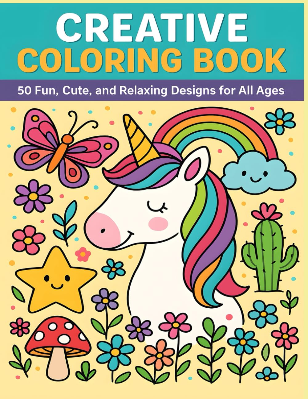 Relax & Color: 50 Beautiful Coloring Pages for Stress Relief: A Perfect Coloring Book for Fun, Creativity, and Relaxation