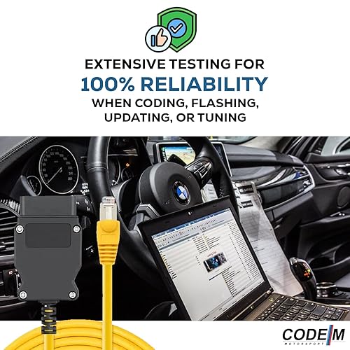 Miniatura 5 de Code M ENET OBD2 Cable para codificación BMW Serie F  E SYS ISTA+ ICOM Bootmod3 compatible con Bimmercode  Cable resistente