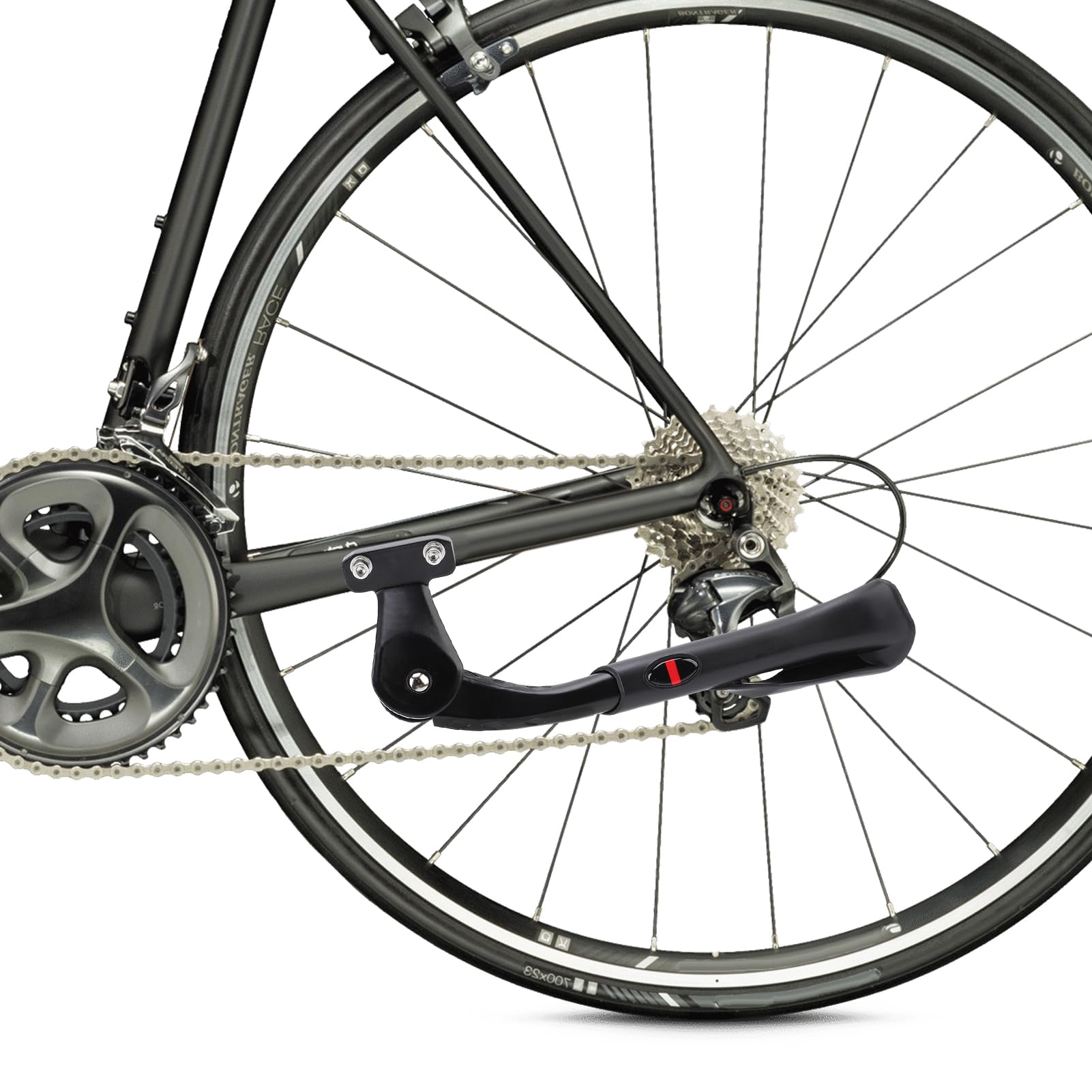 Gugxiom Béquille de vélo réglable, en alliage d'aluminium, hauteur réglable, antidérapante, béquille latérale universelle de remplacement pour vélos électriques VTT