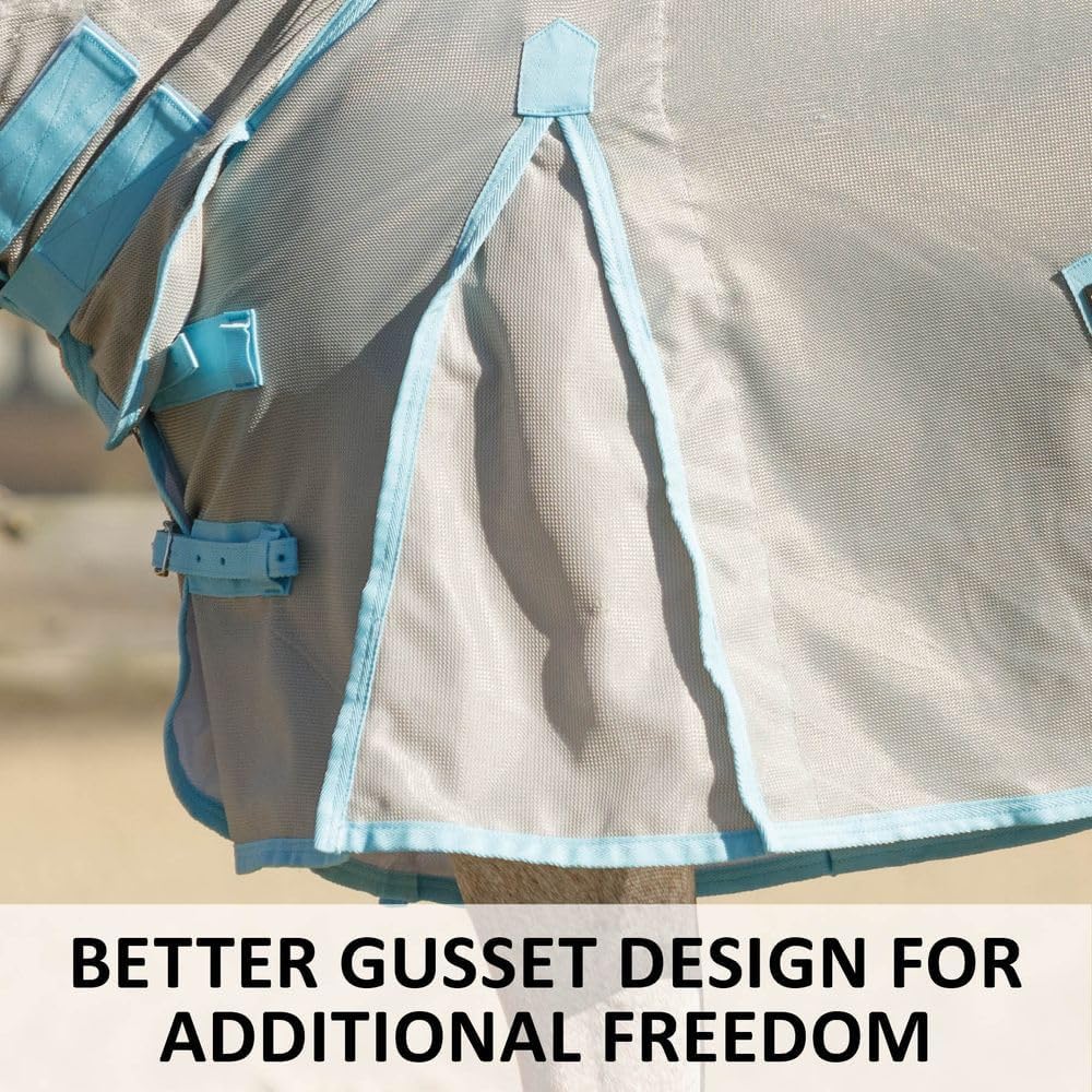 Schneiders Cooling Soft Interlock Mesh II Horse Fly Sheets | 300D Cooling Fabric | 80% UV Protection | SilverTek Lining | Reflective Stripes