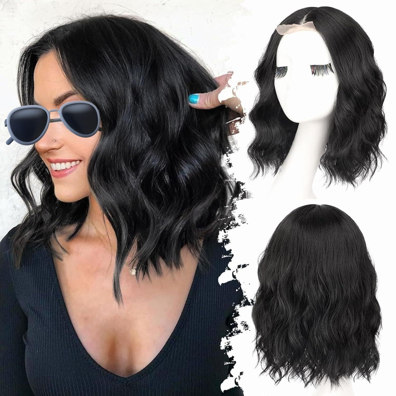 Peluca delantera encaje recta destacada for extensiones cabello de mujer