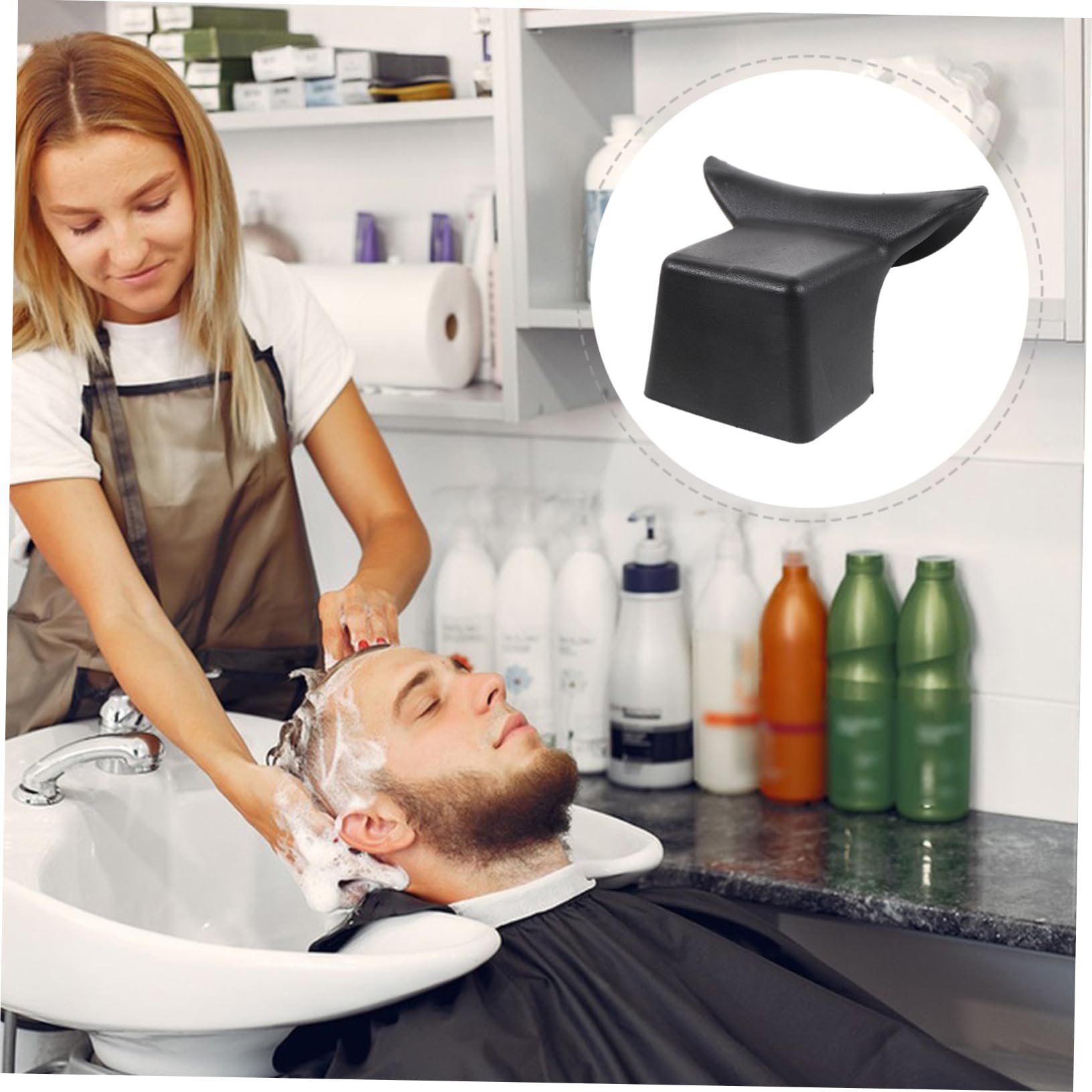 Ipetboom 3piezas Almohada De Lavado De Cabello Cojín De Reposacabezas para Lavabo De Peluquería Soporte De Cuello Reusable y Duradero para Experiencia De Champú Confortable