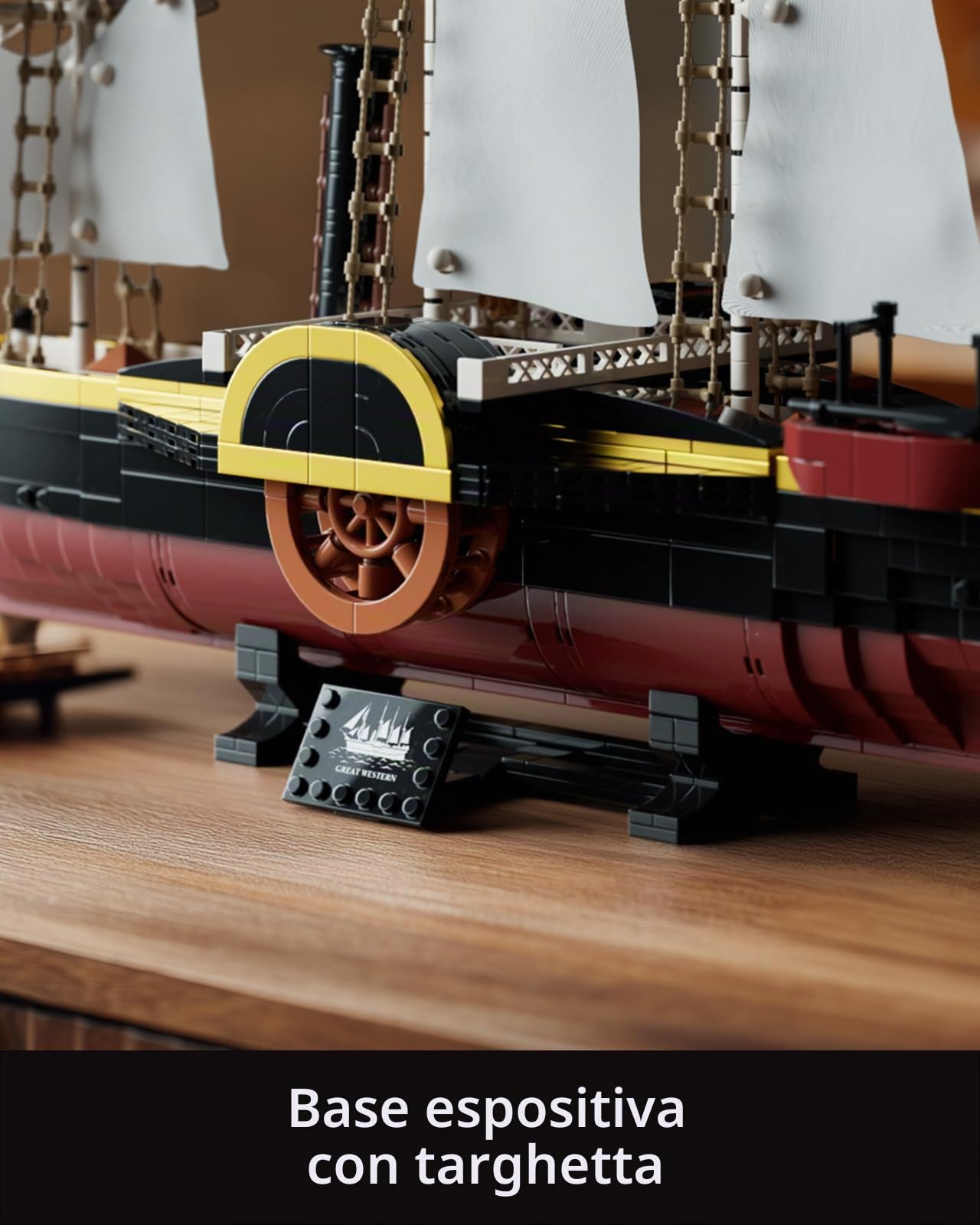Nifeliz Kit di Costruzione della Nave a Vapore Great Western per Adulti, Modello da Esporre e Collezionare, Regalo per Appassionati di Navi (1.948 Pezzi, NF10346)