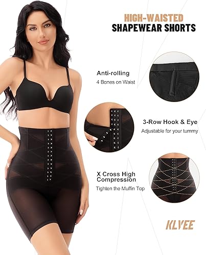 Miniatura 2 de Faja moldeadora para mujer, control de abdomen, cintura alta, moldeador de cuerpo, pantalones cortos ajustables para entrenamiento de cintura