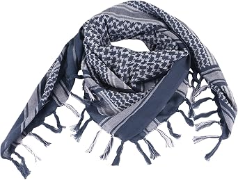 Shemagh Scarf Military Tactical Desert Keffiyeh Scarf Head Neck Scarf Cotton 43x43 inches Colorful Arab Scarves Wrap with Tassel for Men & Women