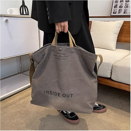 Vista 4 de UICIOP Bolsos de lona para mujer, bolso de trabajo casual para hombro, bolso cruzado con asa superior, bolsos cruzados