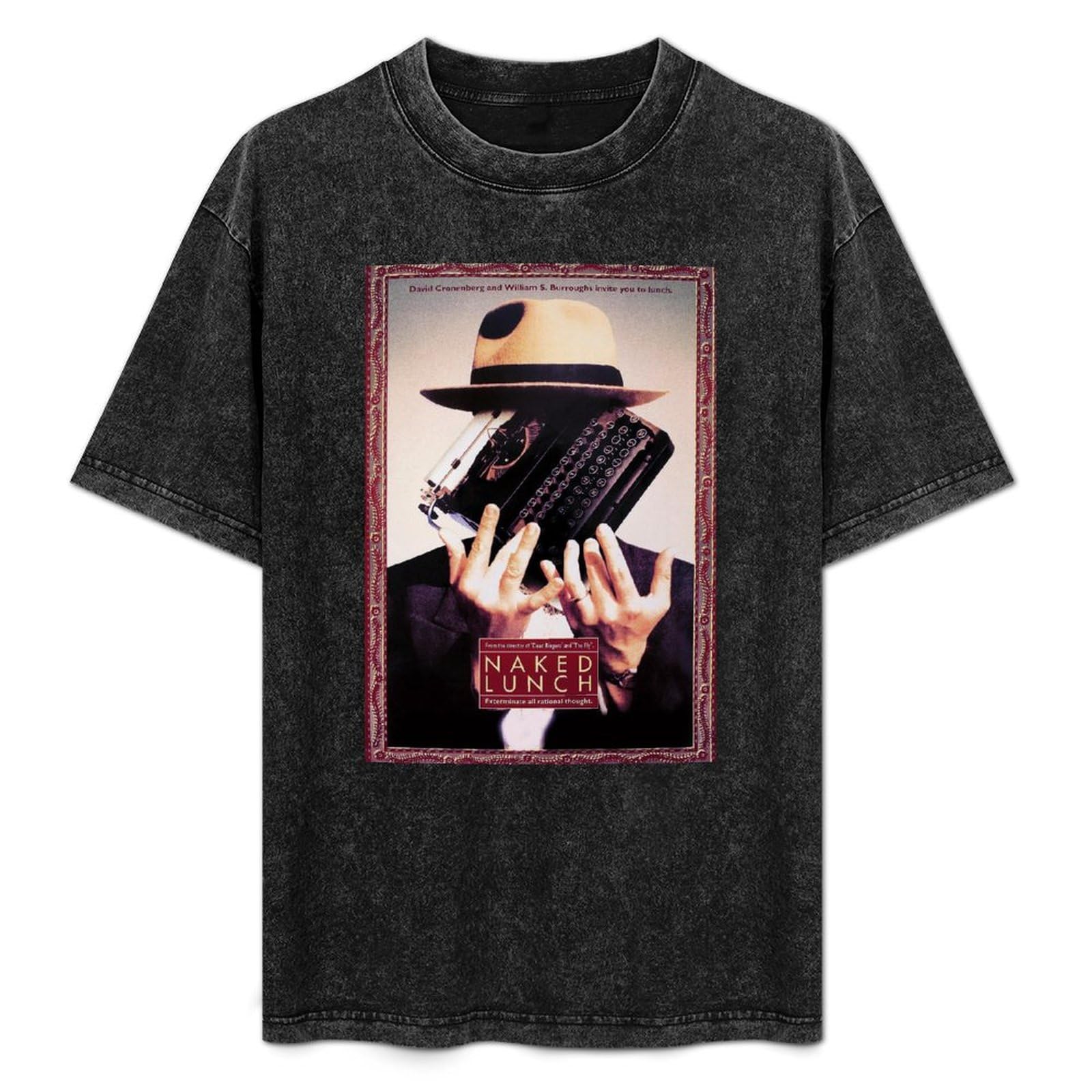 Shuangjiepaper Unisex Black Naked Lunch Tshirt 180 Junkie William S Burroughs Heroin David Cronenburg T-Shirt Xl