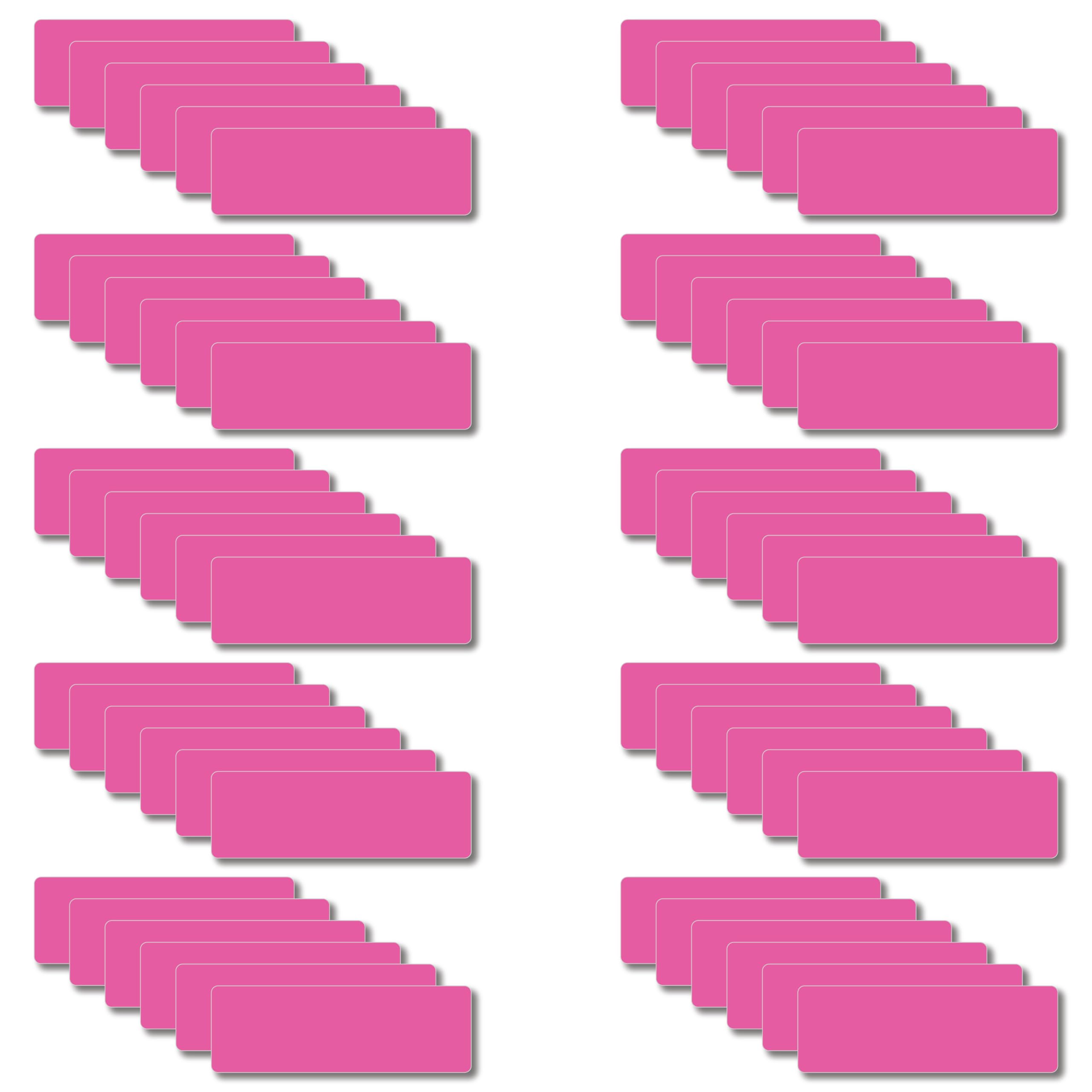 IMAGAME Magnetic Dry Erase Magnets Labels 3x1 inches, Reusable Name Tags, Organizing Schedules in Office/Classroom. Work on Fridge/White Board (Pink