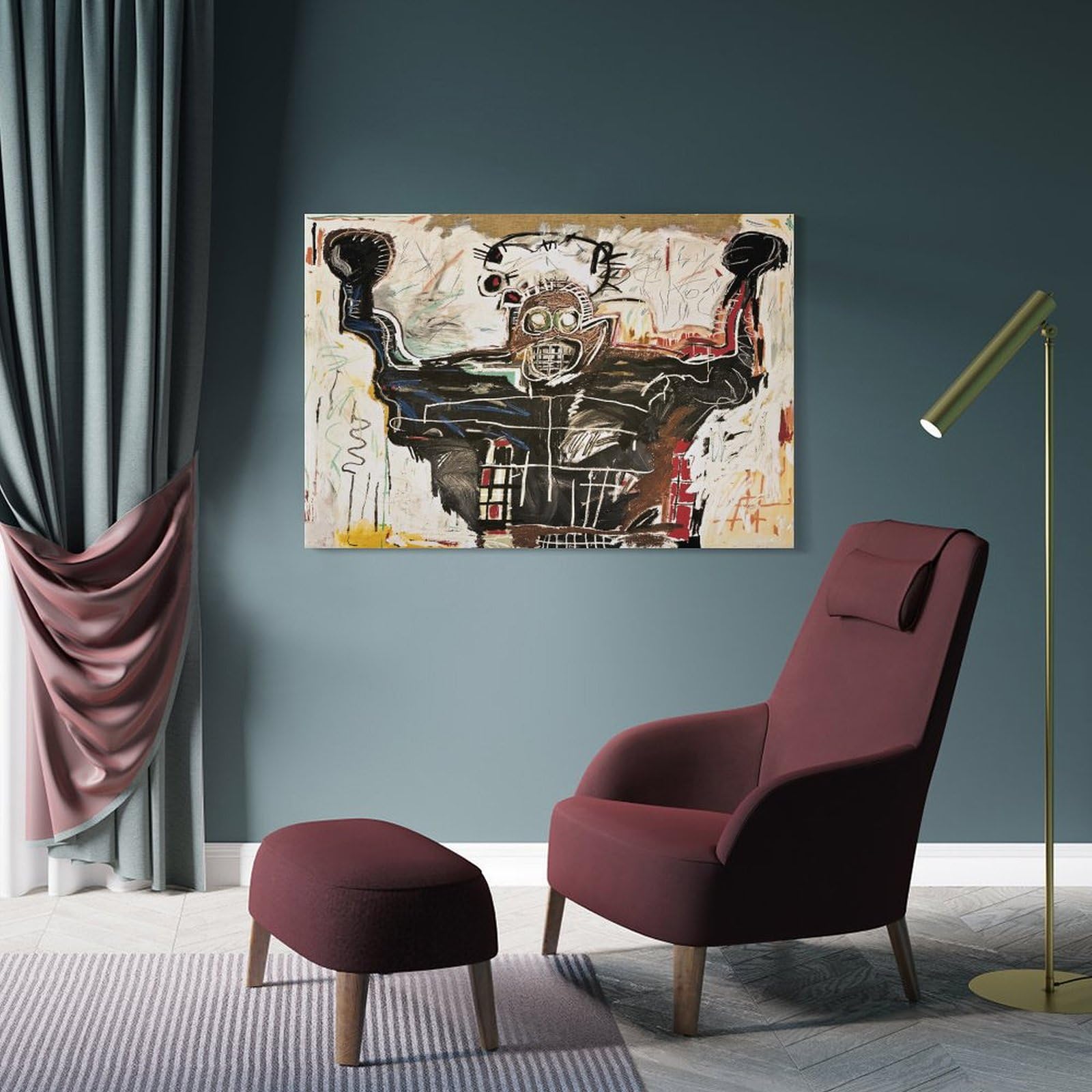 【50cm×50cmポスター】ストロークス バスキア（新品） Amazon.co.jp: ジャン＝ミシェル・バスキア Basquiat Untitled