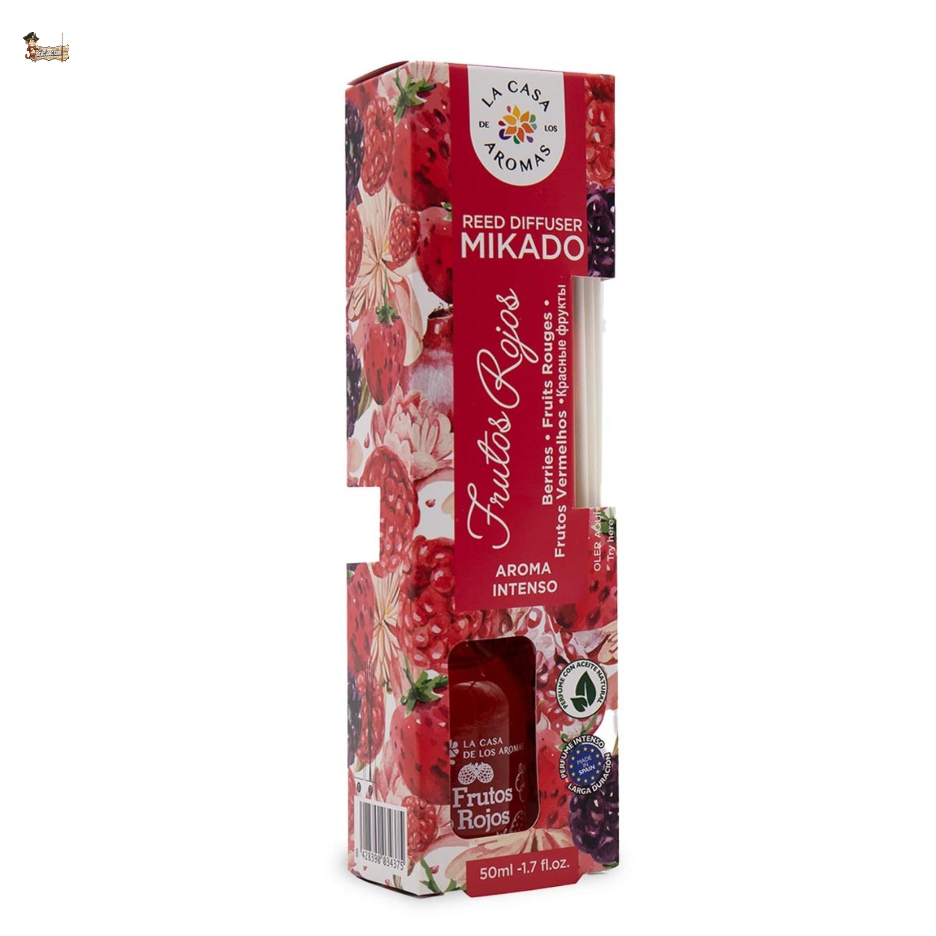 BricoLoco. Mikado 50ml aroma dolce frutti rossi più comodi e sicuri delle candele. Deodorante per casa, casa, camera. Aroma dolce fruttato (5)