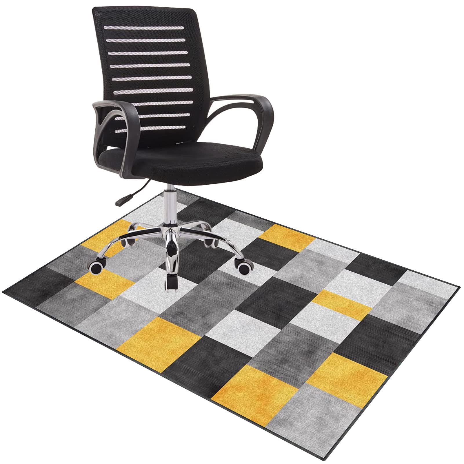 Eyzo B Office Chair Mat - Protects Hardwood & Carpeted Floors - Anti-Skidding - 90 × 120 Cm