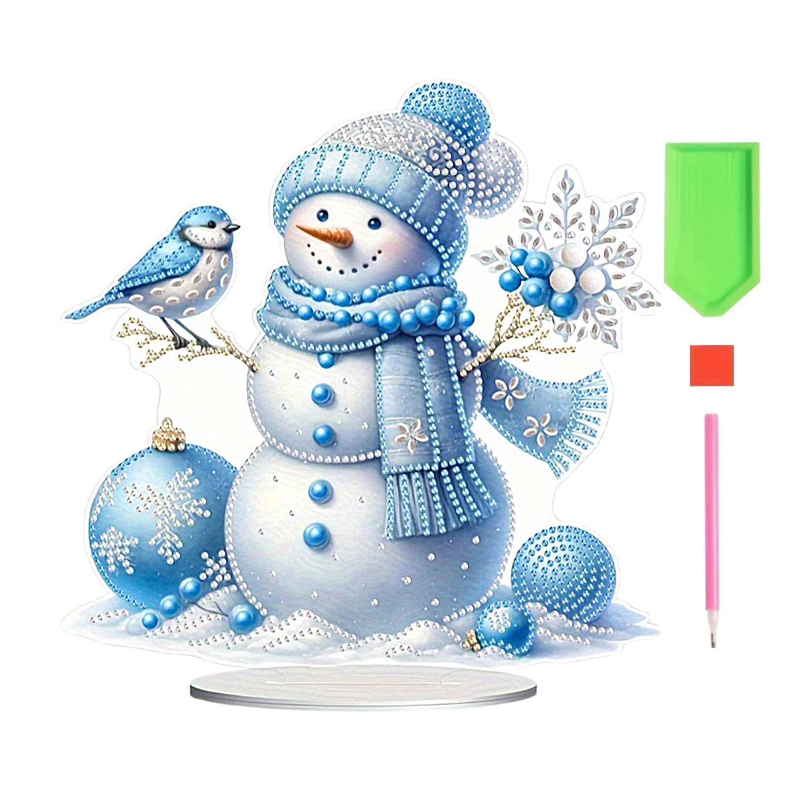 de oficina de pintura de piedras preciosas, kit de pintura | artística de mesa - Tema de Navidad Crystal Gem Art Paint | de oficina para el salón de casa, arte en