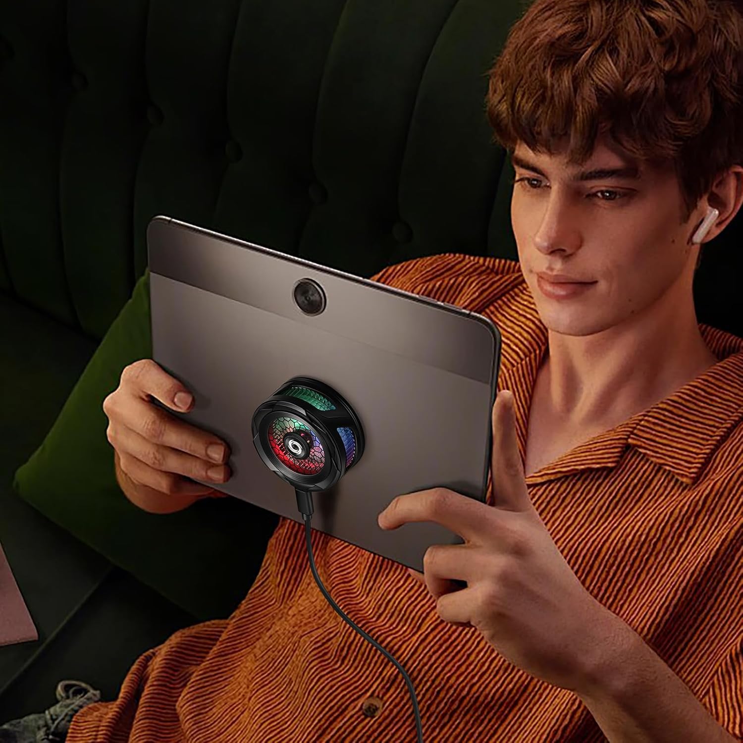 3 in 1 Magnetic Cell Phone Cooler for Gaming - Comvin Mobile Phone Cooling Fan with Clip, Portable RGB Radiator for iPhone MagSafe Series/Android/iPad, Cellphone Gaming, Live Streaming, Outdoor Vlog image 9 of 9 B0FB3S8QNM