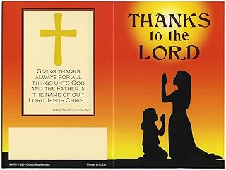 Sterling Gifts Give Thanks to The Lord $20.00 Donation Church Coin Folders for Dollars Pack of 50