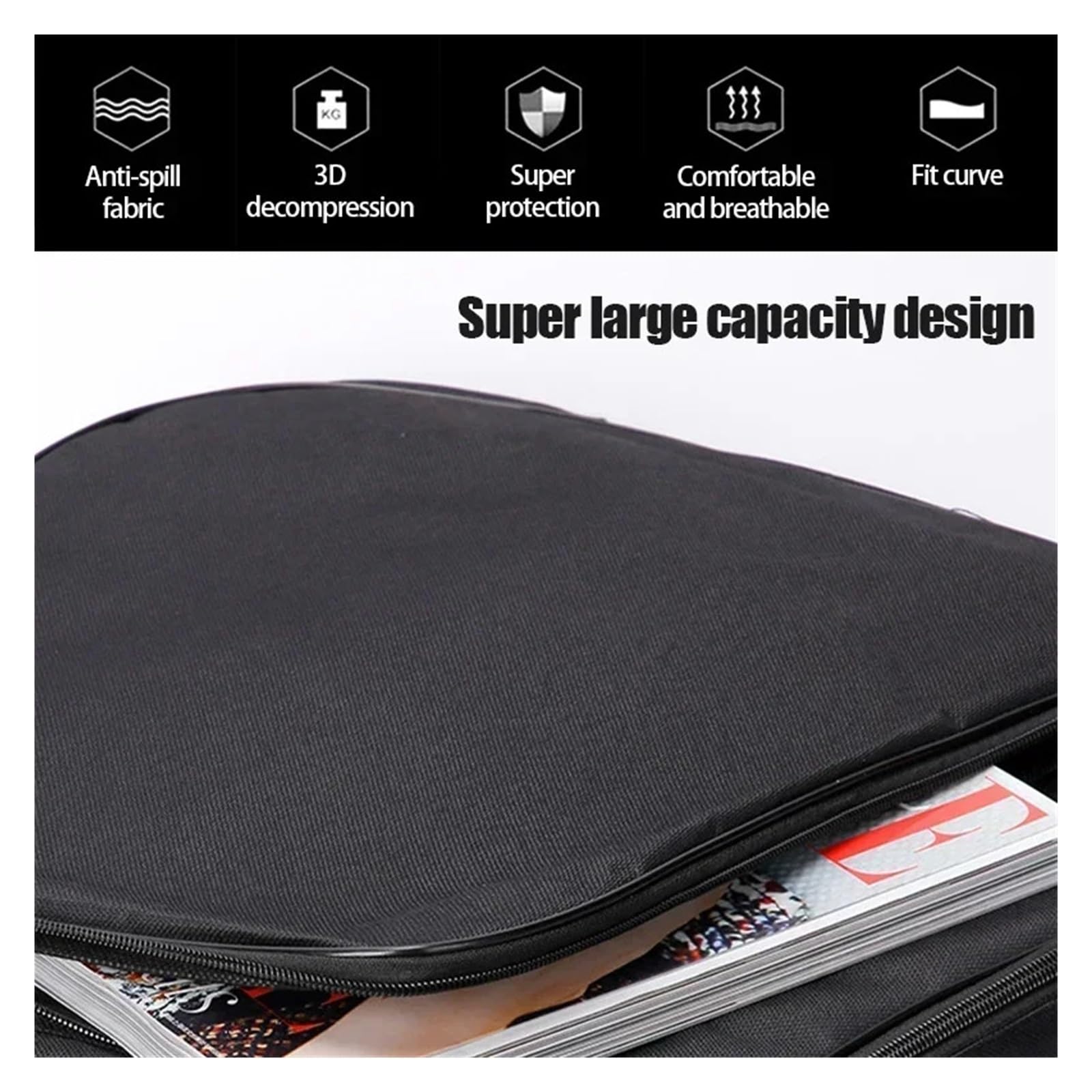 Funda Guitarra Bolsa for Guitarra, Mochila, Funda Protectora de Almacenamiento, Impermeable for acústica(Black)