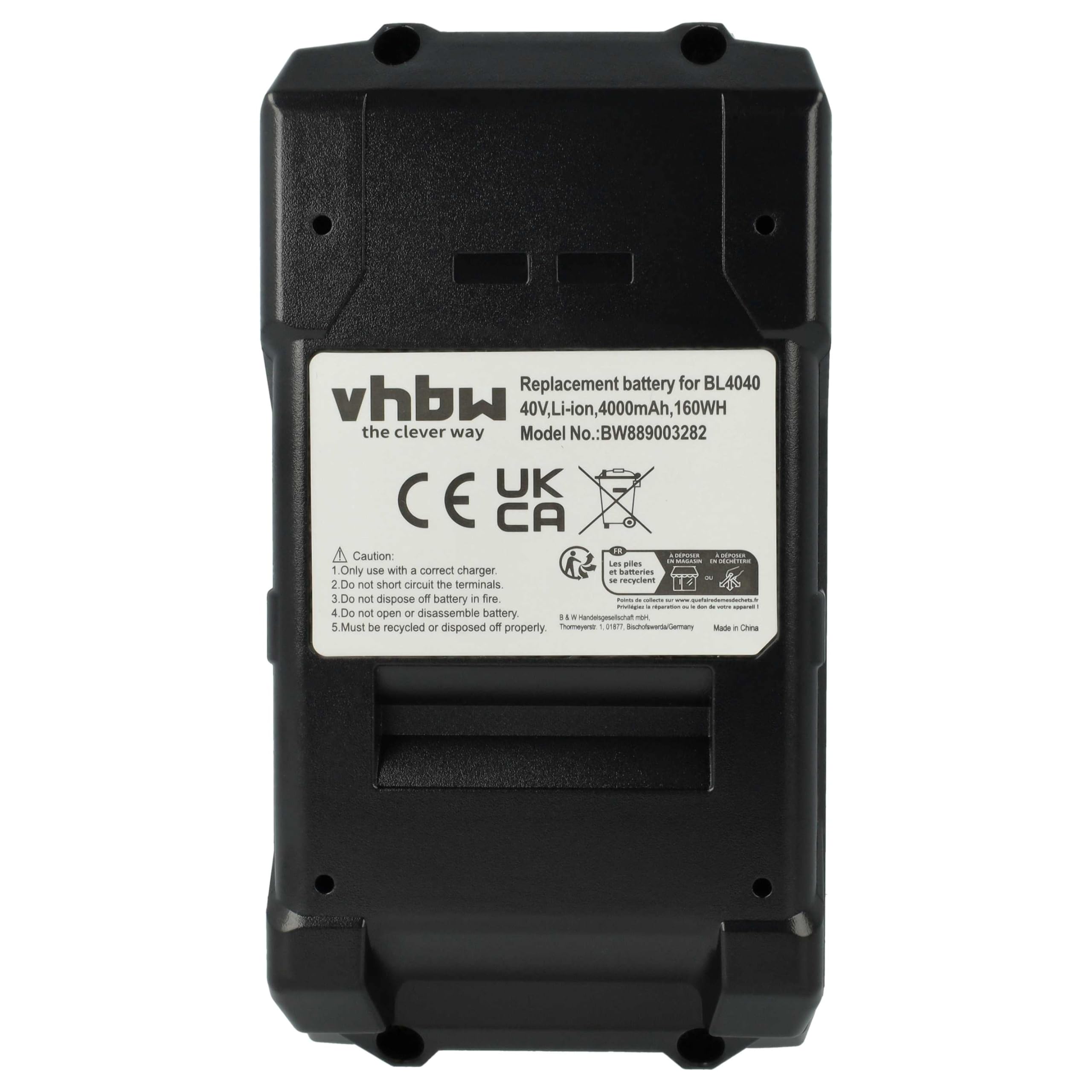 vhbw 1x batería Compatible con Makita 40V MAX XGT, DF001G, CF001G, GA013G, GA005G, GA003G, GA011G Herramienta (4000 mAh, Li-Ion, 40 V)