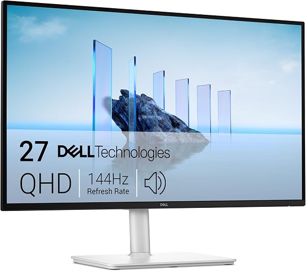 Dell 27 Plus USB-C Monitor - S2725DC, QHD (2560x1440), 144Hz, IPS, 1ms MPRT, AMD FreeSync, 99% sRGB, Height Adjust, Built-in Speakers, 2 USB-C, DisplayPort, HDMI, 2 USB-A, 3 Year Warranty, White - 1