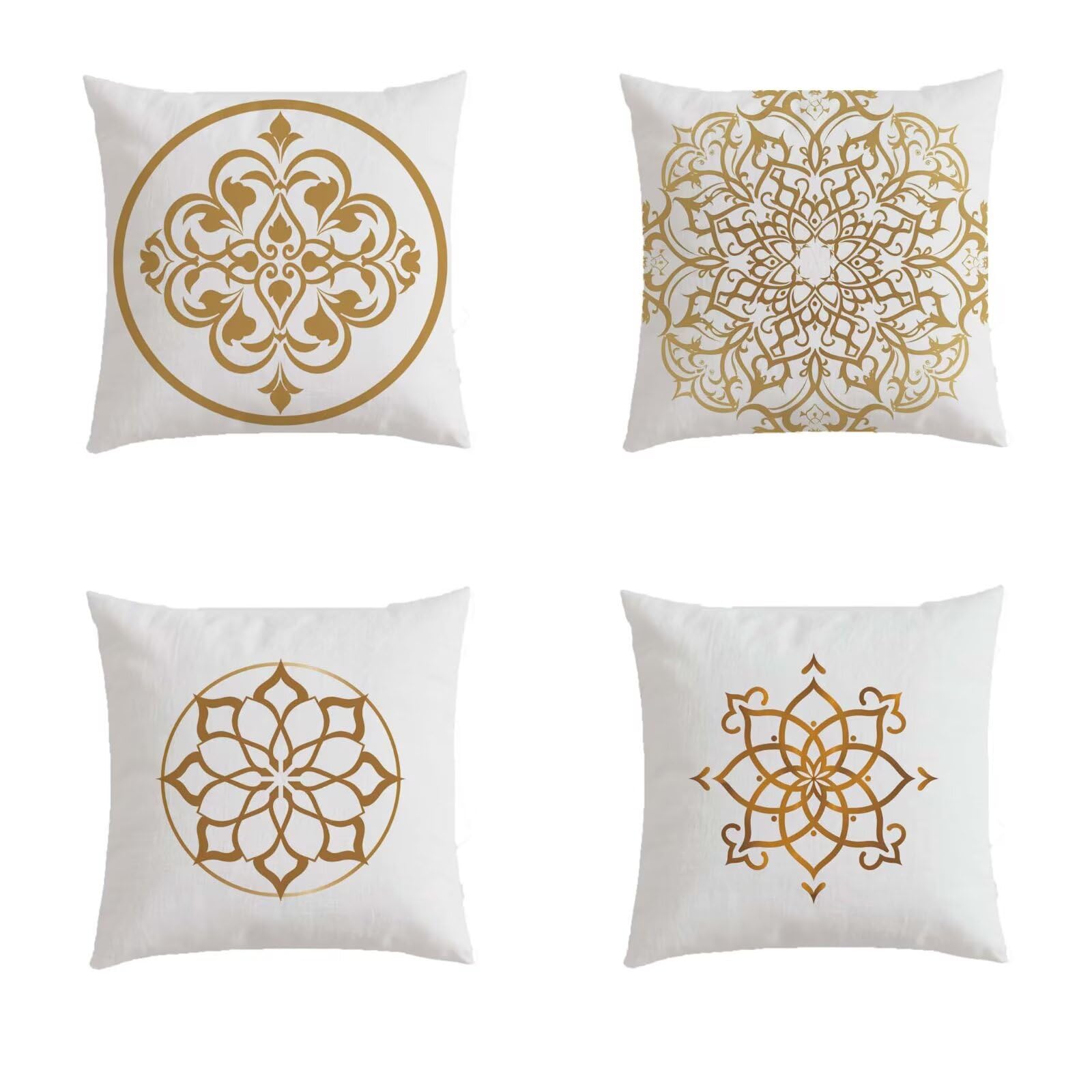 Housse coussin exterieur impermeable 45x45 cm lot de 4 résistantes pour salon de jardin carré
