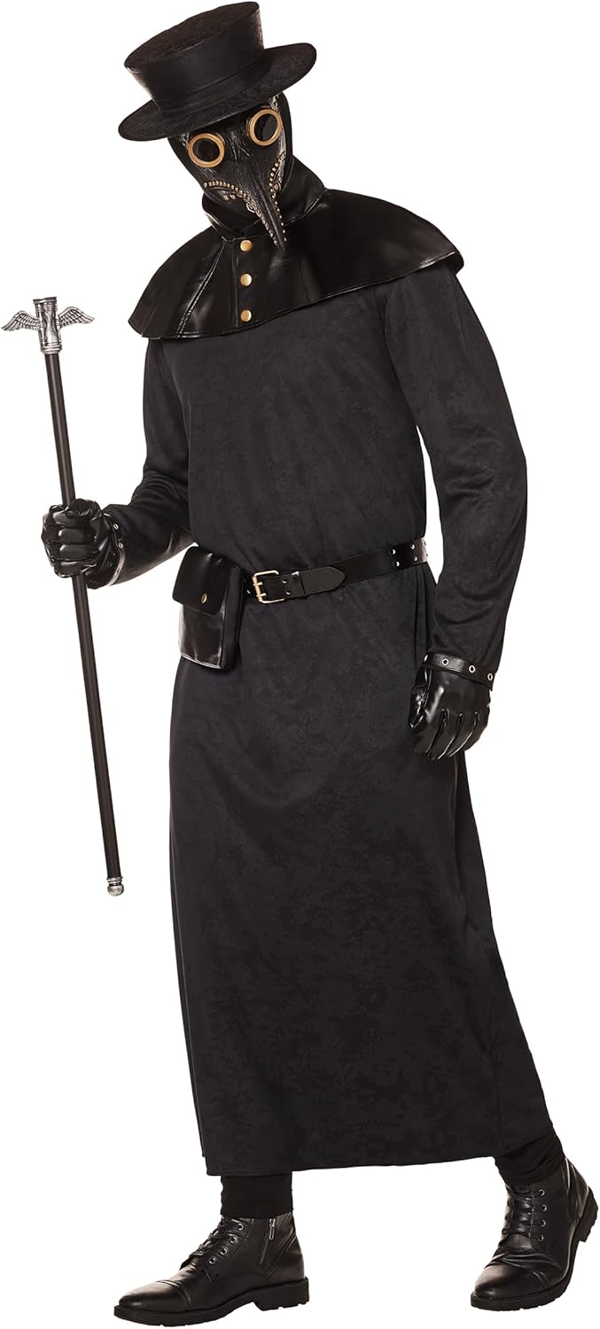 Spirit Halloween Adult Black Death Doctor Costume | Plague Doctor Outfit | Medieval Costume | Time Period Costumes