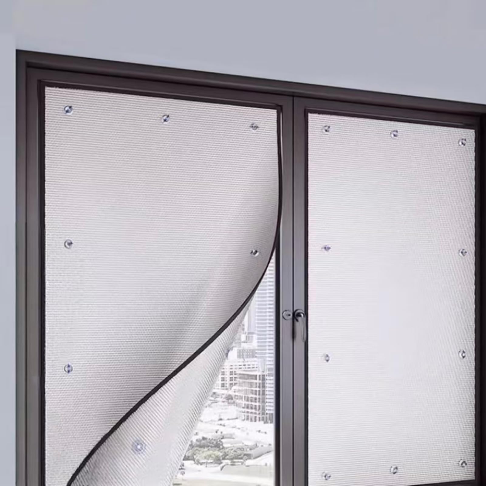 Pellicola Oscurante Riutilizzabile,Pellicola per Vetri Finestre Autoadesiva,Controllo Termico e Privacy,Rotolo di Isolante Termico Riflettente,per Ufficio,Casa,Bagno (150x160cm/59"x63")