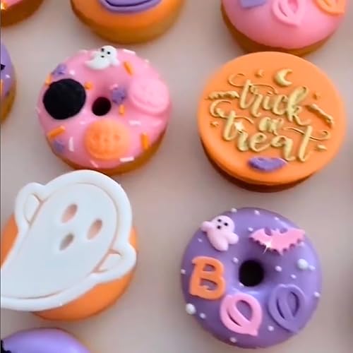 Miniatura 3 de Simply Sucré (16 fantasmas de glaseado blanco), 16 mini fantasmas de glaseado blanco, gránulos fantasmas, Halloween, decoraciones de Halloween,