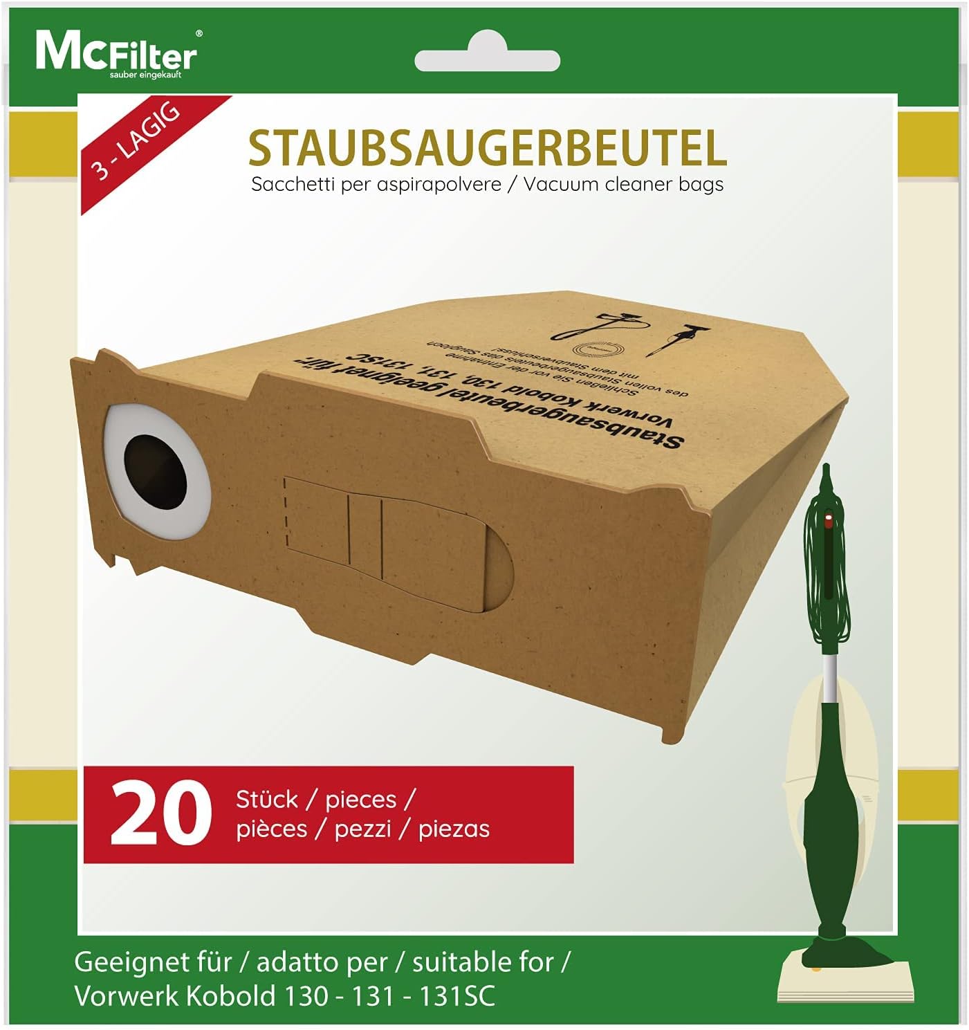 Beutel Sparset 12 Staubbeutel 12 Duftsteine Geeignet Für Vorwerk Kobold VK 130 131 Sc Mikrovlies Vk130 Vk131 Vorwerk Staubsauger