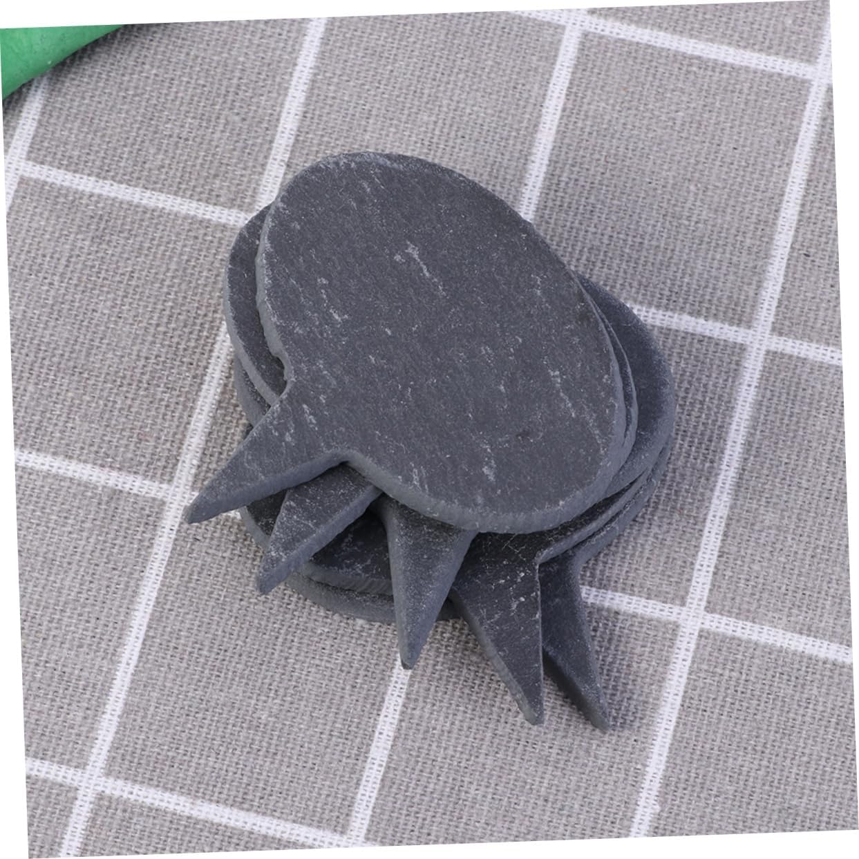 Stone Plant Labels 6pcs Set for Cheese Cakes and Desserts Waterproof Cheese Markers for Garden and Party Use Sturdy Stone Toppers for Fruit Tree Identification