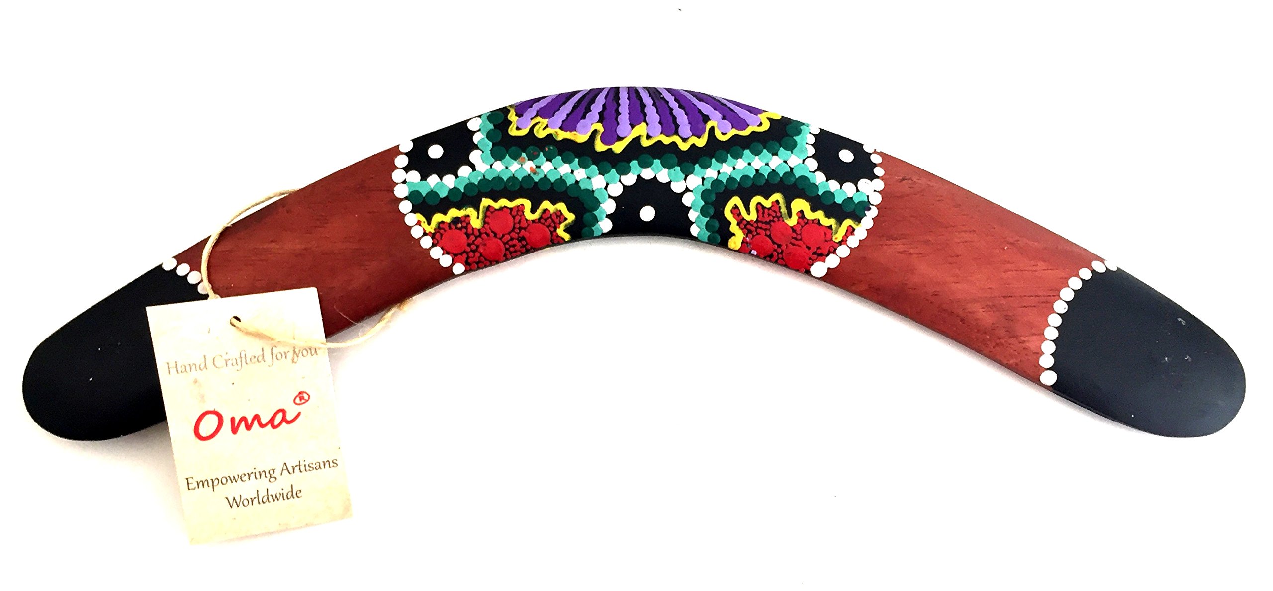 Buy OMA Wood Boomerang Aboriginal Australian Style Hand Painted