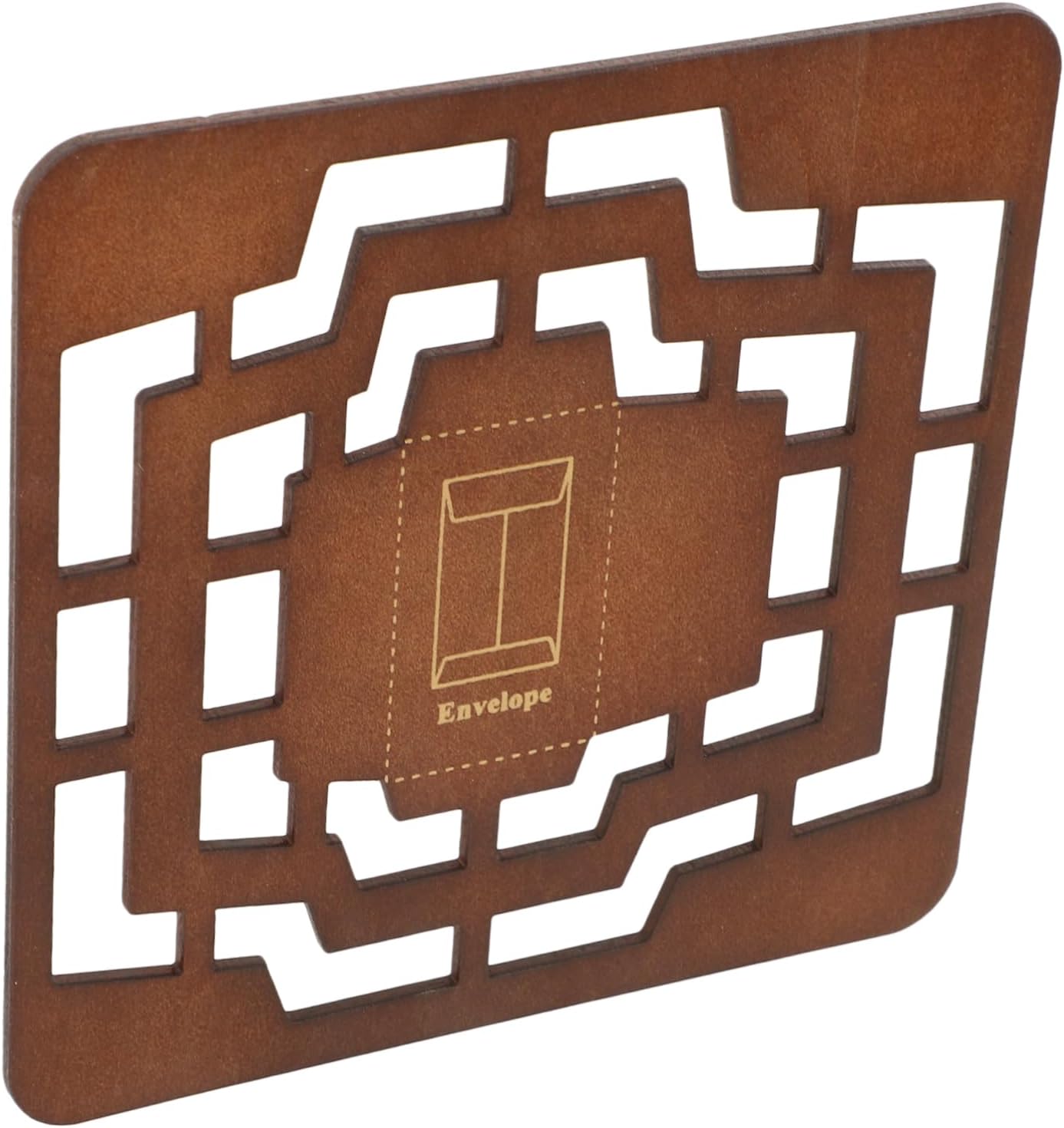 Wooden Envelope Stencil Template for DIY Crafts Vintage Design 1-Piece Set for Invitations and Lettering