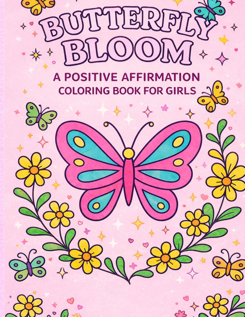 Butterfly Bloom: A Positive Affirmation Coloring Book for Girls