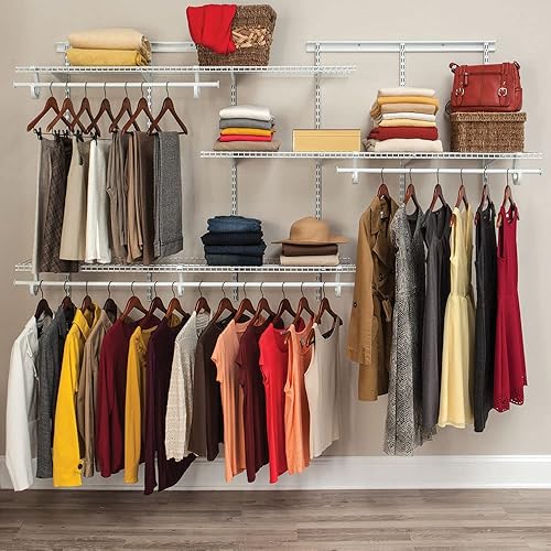 Vista 27 de ClosetMaid ShelfTrack - Sistemas organizadores de armario de alambre (4-10 pies) con estantes, barras de ropa y herrajes