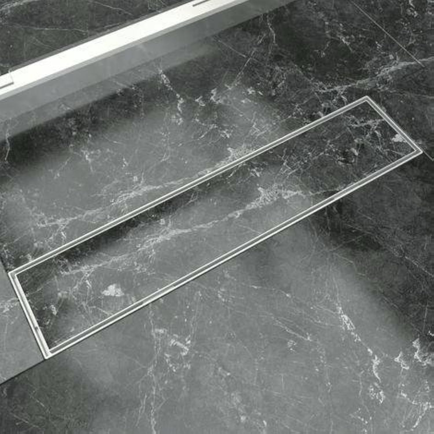 LIDCO Linear Tile / Marble / Stone Insert Shower Drain Channel for Bathroom, Roof, Terrace, Balcony in Marine Grade Stainless Steel SS 316 - 300mm / 12 Inch x 3.5 Inch - With Anti Cockroach and Anti Foul Trap
