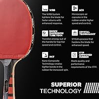 Vista 4 de STIGA Ping Pong Paddles - 2mm Tournament-Approved Sponge - Flared Handle for Enhanced Control - Competitive Table Tennis Racket for Family Fun