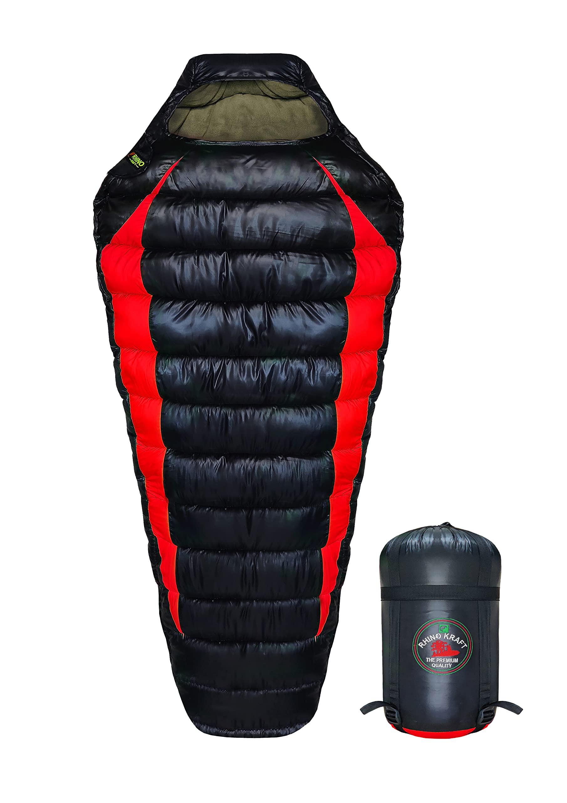 RhinoKraft Rider Black Red Mummy Shape ! Extra Large Size Sleeping Bag ! Minus Temp Usage for Camping and Trekking ! 2.5 Kg ! Free Compression Sack ! (B09PYYS8GS) Amazon Price History, Amazon Price Tracker