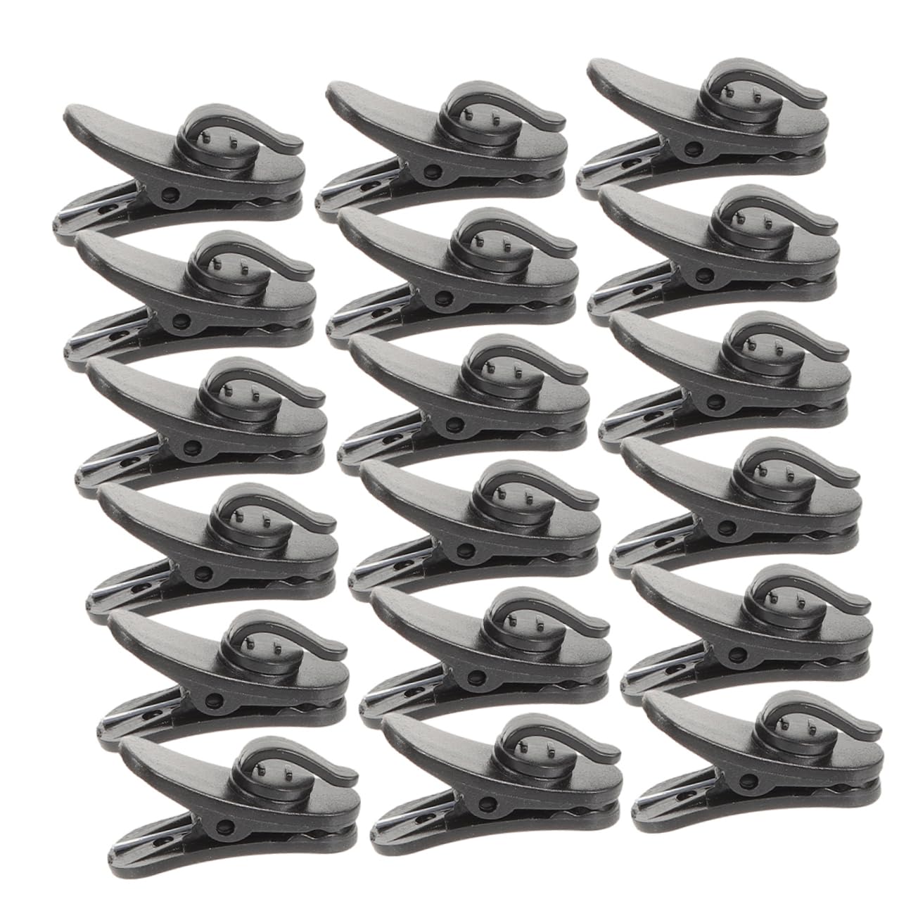 CHILDWEET 200pcs Rotatable Earphone Wire Clips Lightweight Plastic Microphone Holder for Shirts Headset Cable Clips Durable Tie Mic Bracket Accessories
