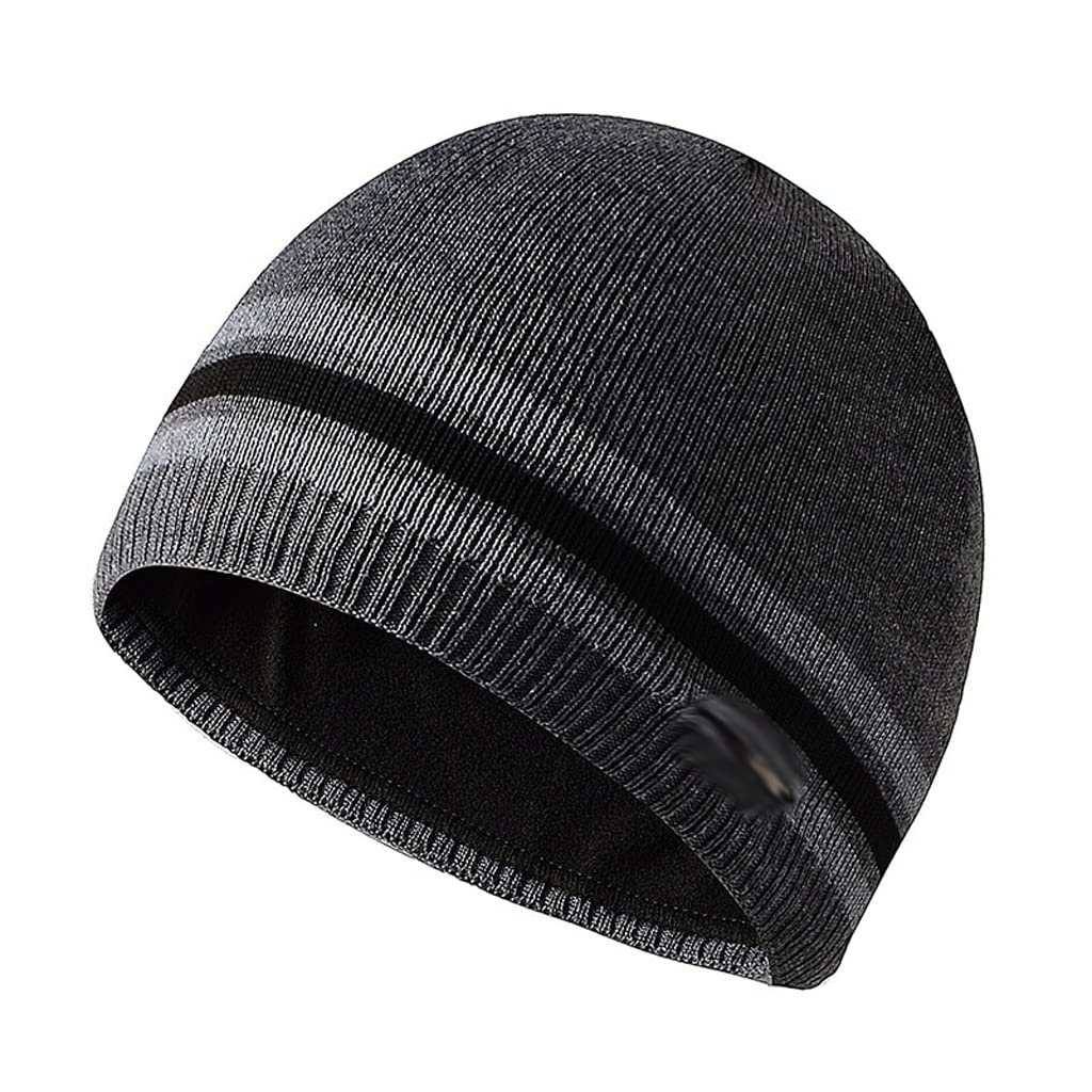 Chapeau tricoté pour femme et bonnet d'hiver chaud rayé mode sport outdoor