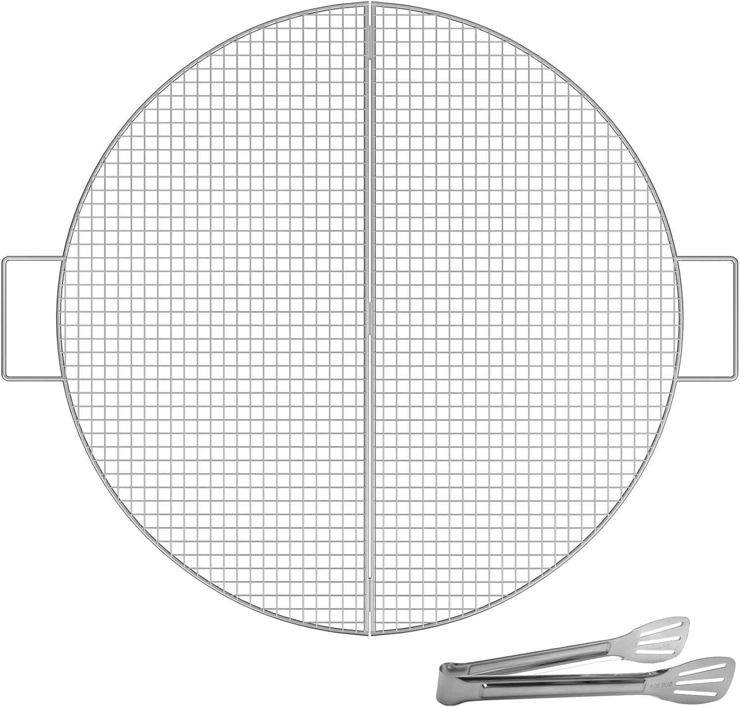 VEVOR Fire Pit Cooking Grill Grate 24 Inch, Foldable Round