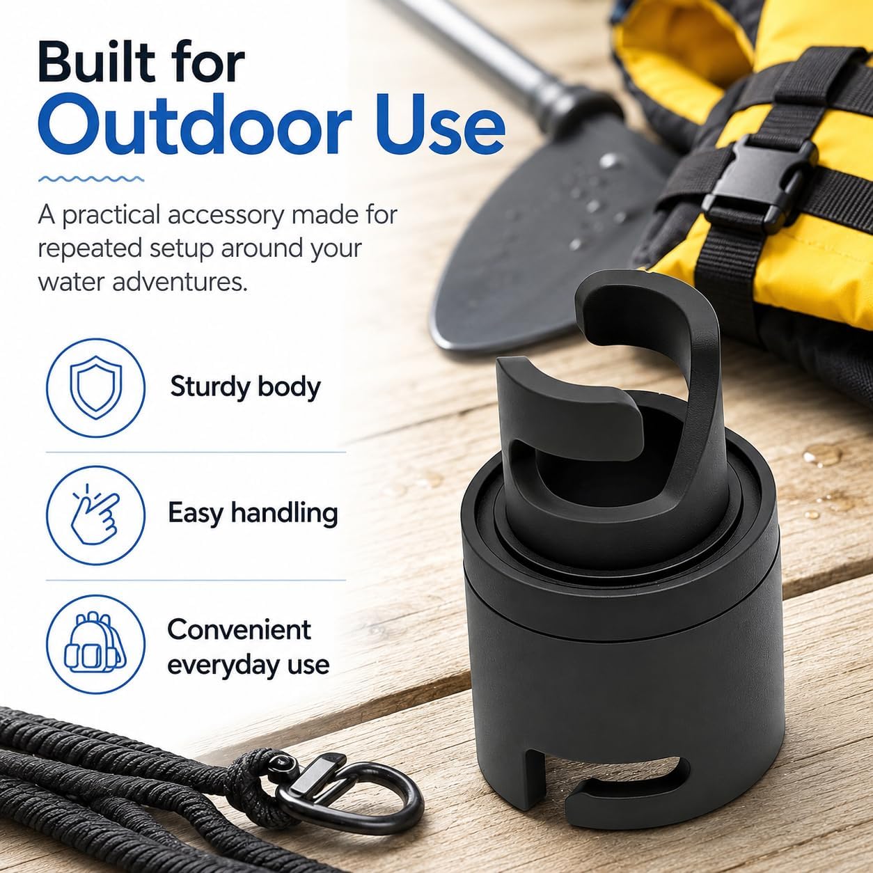 Inflation Adapter for Stand Up Paddleboard Pump, Compatible with Ryobi 18V Cordless Inflator Connector, High‑Volume SUP Valve Adapter Tool for Kayak & Water Sports