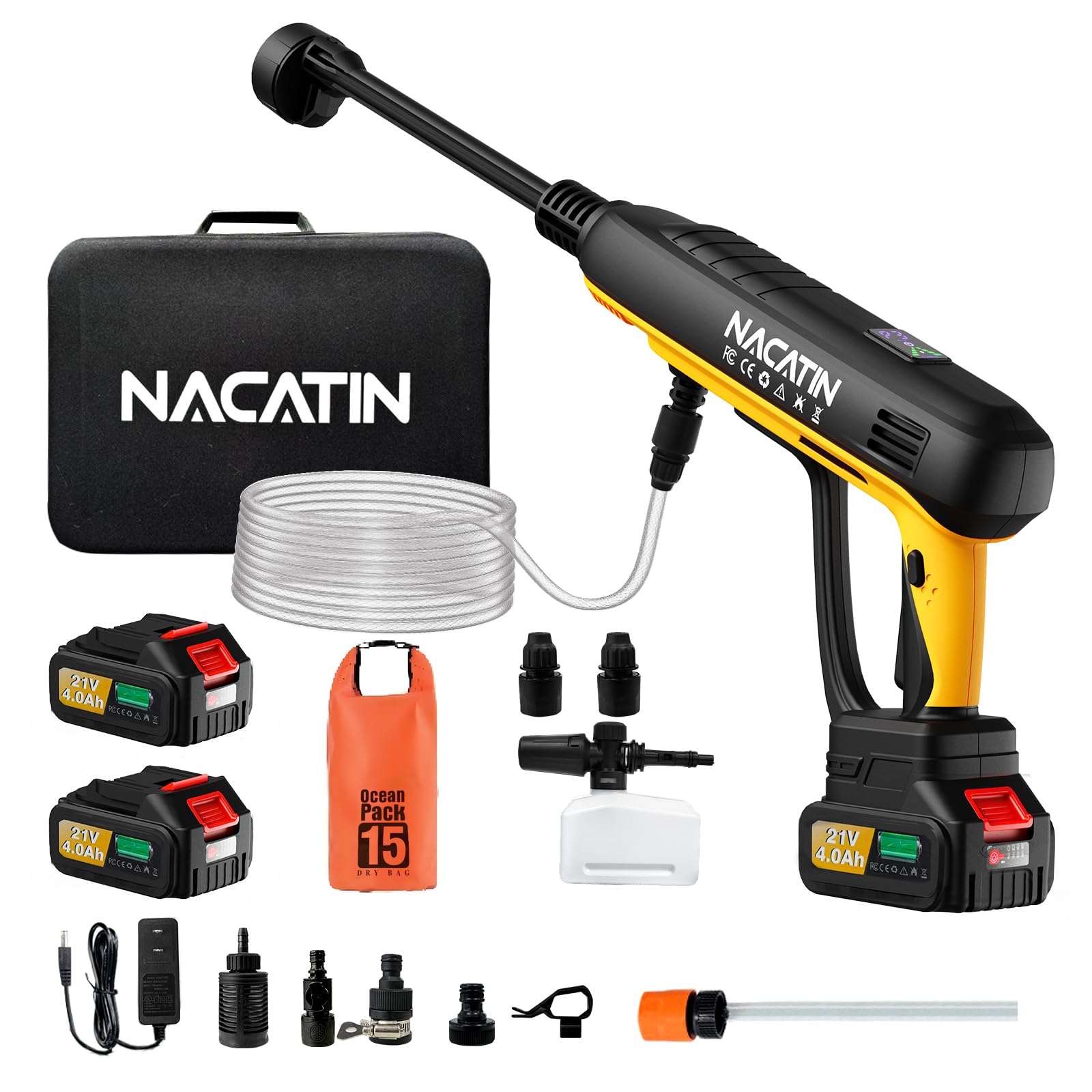 Photo 1 of NACATIN Cordless Power Washer, 3-Gear Brushless Motor