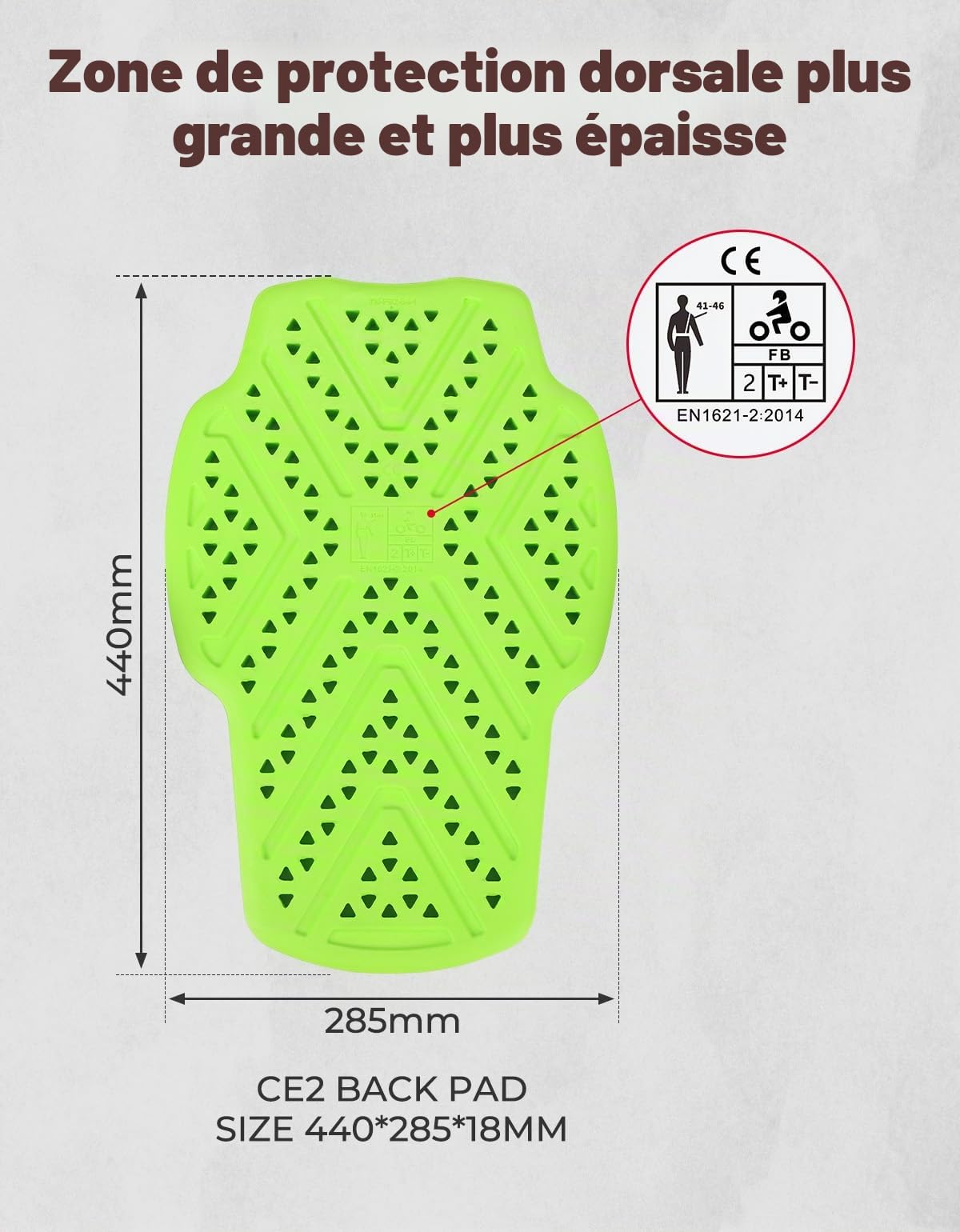 KEMIMOTO CE-2 Protection Moto 5 Pièces, Dorsale Moto,Protection des Épaules et Protection des Coudes, Coques Amortisseurs pour Veste Moto, Cross et VTT, Unisexe Adulte