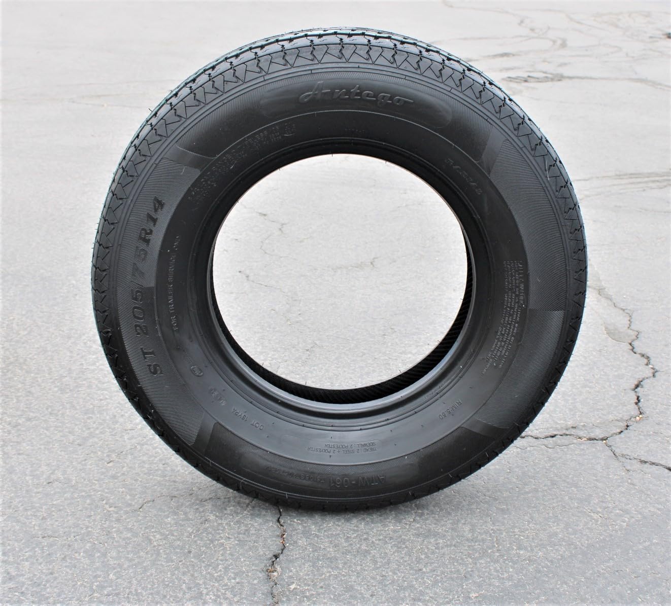 Antego ST205/75R15 Radial Trailer Tire - 8 Ply Load Range D (Set of 1)