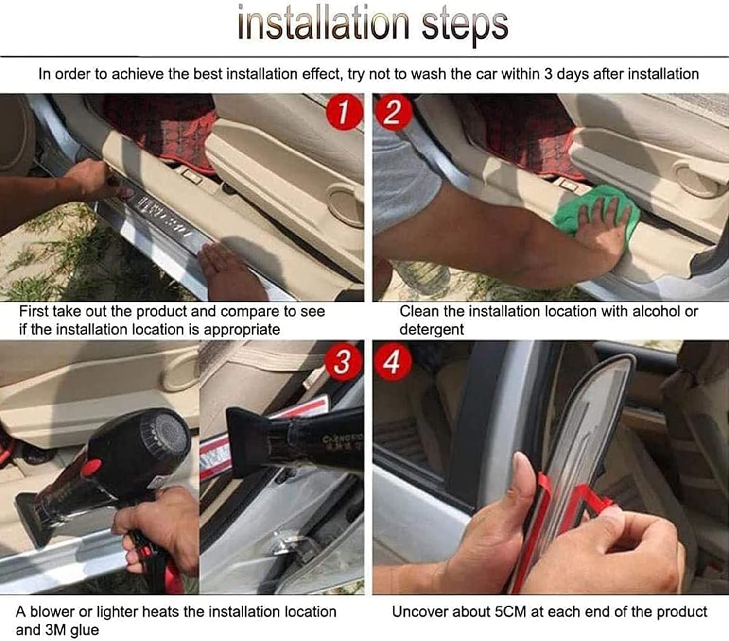 4 Pezzi Protezione per Battitacco per Auto per Fi-at Tipo, Accessori per Soglia in Acciaio Inox per Auto AntiGraffio Portiere,Silver