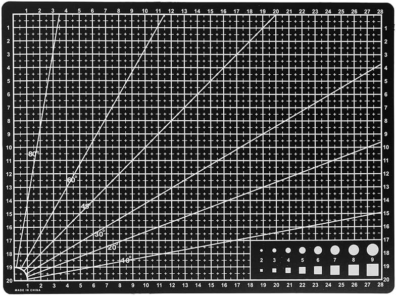 Precision A5 Cutting Mat with Grid and Angle Guides, Double-Sided Durable Craft Board for Scrapbooking, Design and DIY Projects