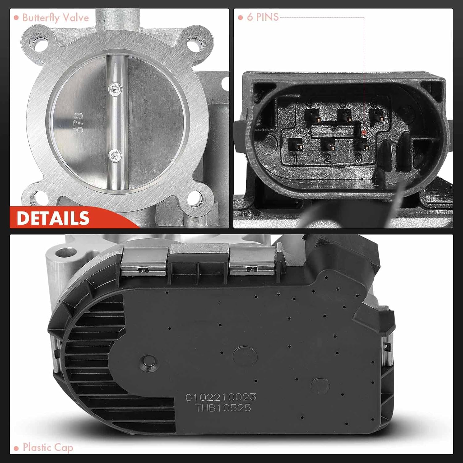 A-Premium Electronic Throttle Body with Sensor Compatible with Mercedes-Benz W204/W205 Series C250, R172 Series SLK250, 2012-2015, L4 1.8L Replace# 2661410525, 280750175