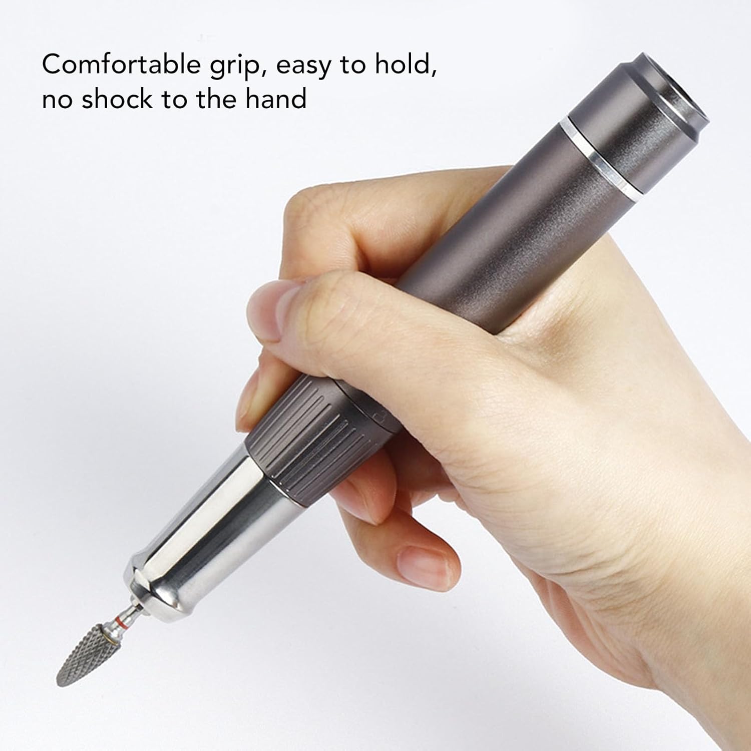 Electric Nail Drill Machine, 40000rpm Professional Nail Grinding Tool with Hollow Cup Lithium ion Battery Low Noise Nail File for Salon Home Manicure Pedicure Polishing